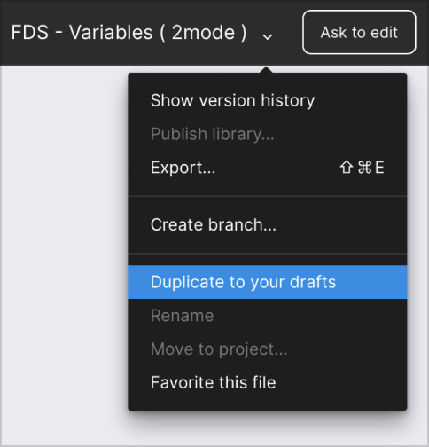 FDS UI Kitを開き、複製